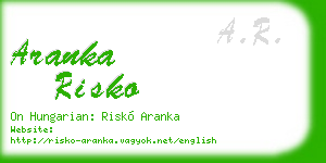 aranka risko business card